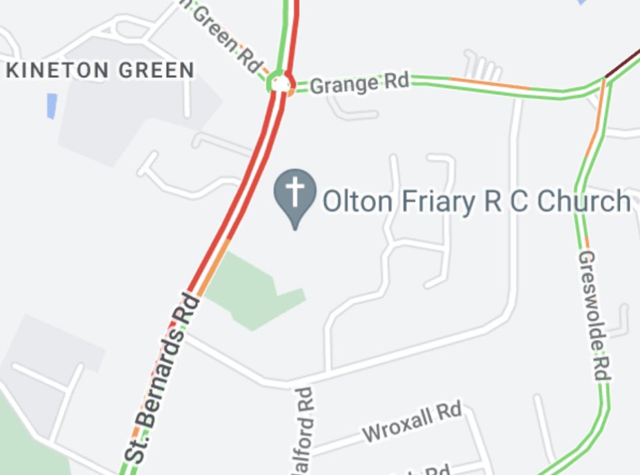 #TRAVEL: #StBernardsRoad in #Olton is currently blocked by police near the #GrangeRoad junction.