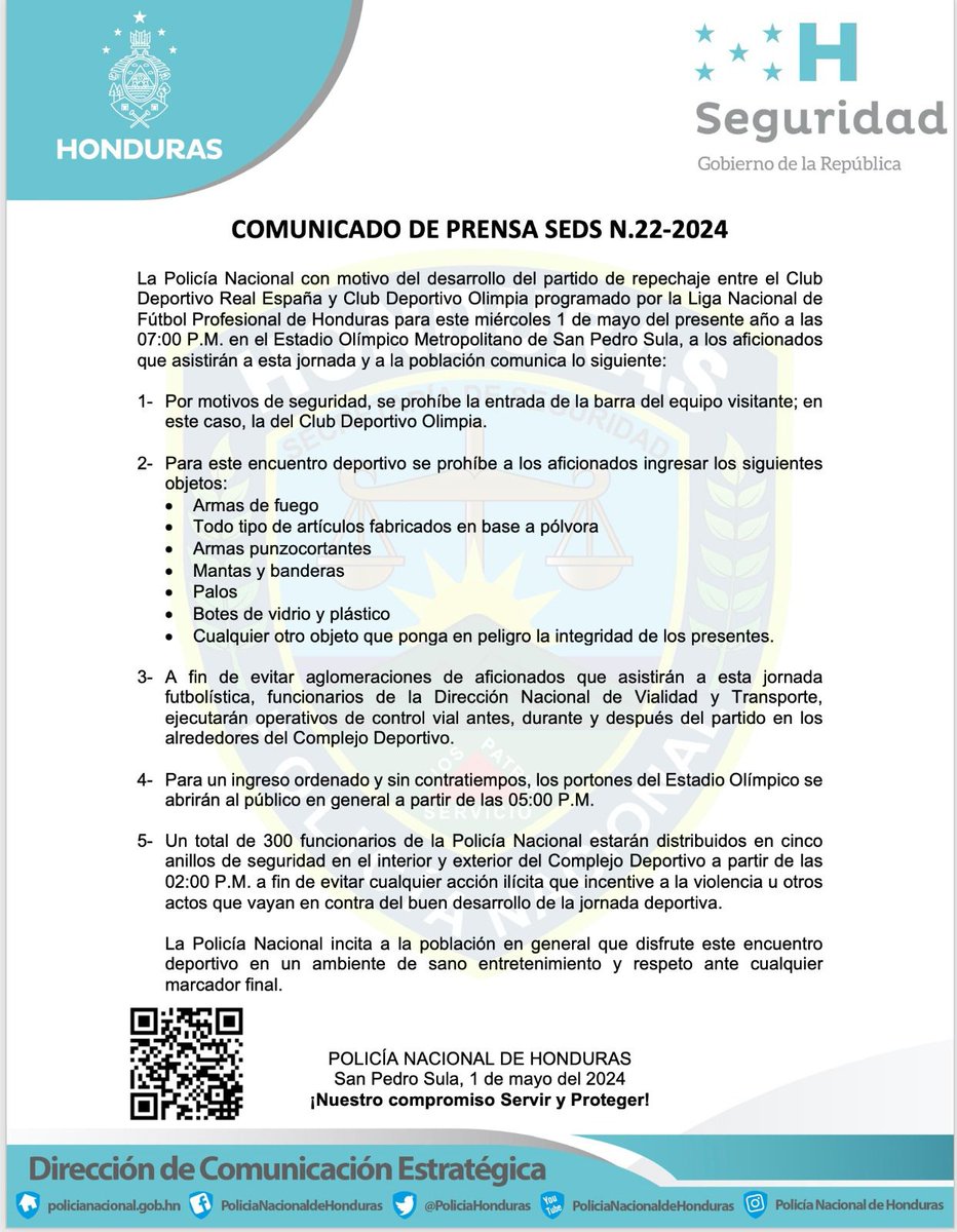 Comunicado de Prensa SEDS N. 22-2024