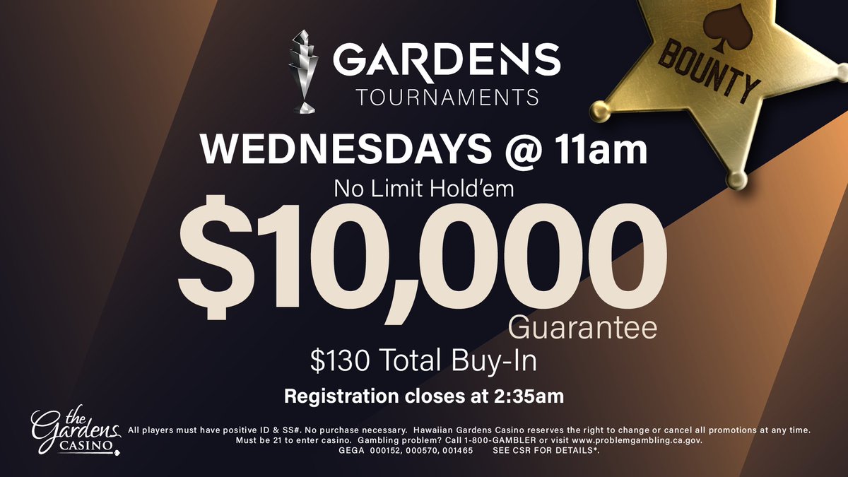 cavincasino's tweet image. Regular schedule Wed &amp;amp; Thur

Wed 11am $10K GTE
Thu 11am $10K GTE

And then #SoCalSpringSpecial #EncoreWeekend #2 starts Fri 5/3

Fri 11am $200K GTE $1,100 buy-in 
Fri 5pm $30K GTE $250 buy-in
Sat 11am $200K GTE $1,100 buy-in
Sun 11am $50K GTE $360 buy-in 
Sun 12pm Day 2