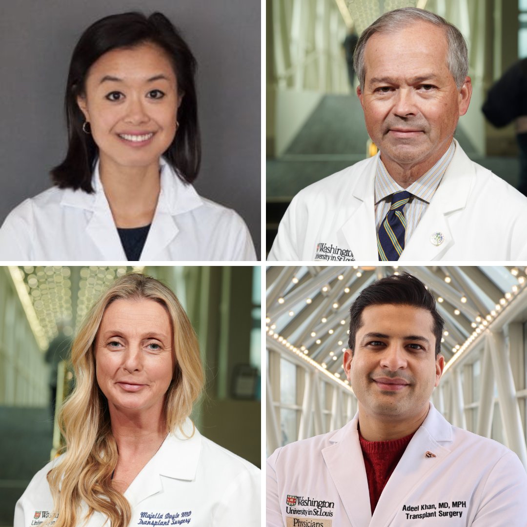 Transplant surgeons William Chapman, MD, Maria B. Majella Doyle, MD, MBA, Adeel Khan, MD, MPH, and @WashUSurgRes trainee Angela Hill, joined @WUSTLPeds researchers to study the utilization of older deceased donors for pediatric liver transplants. onlinelibrary.wiley.com/doi/10.1002/jp…