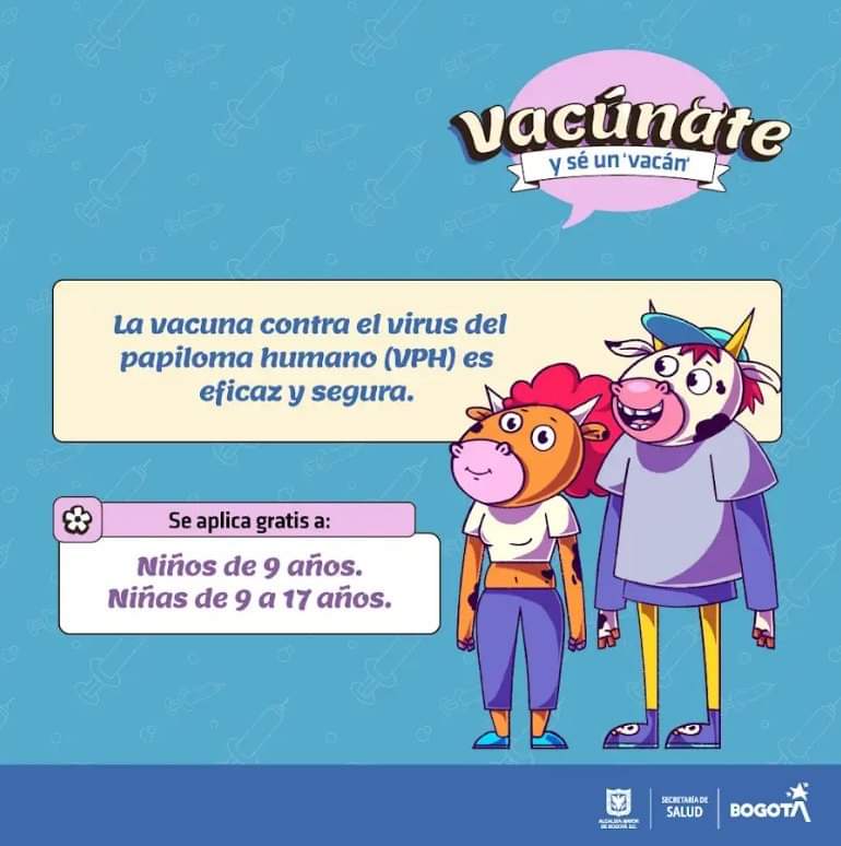 El cáncer de cuello uterino es una de las principales causas de muerte en mujeres, pero con una vacuna se puede prevenir. 
Acude a cualquiera de los puntos en Bogotá, #Vacúnate y #SéUnVacán ¡Es gratis!
🚩👉bit.ly/4aVBRCQ