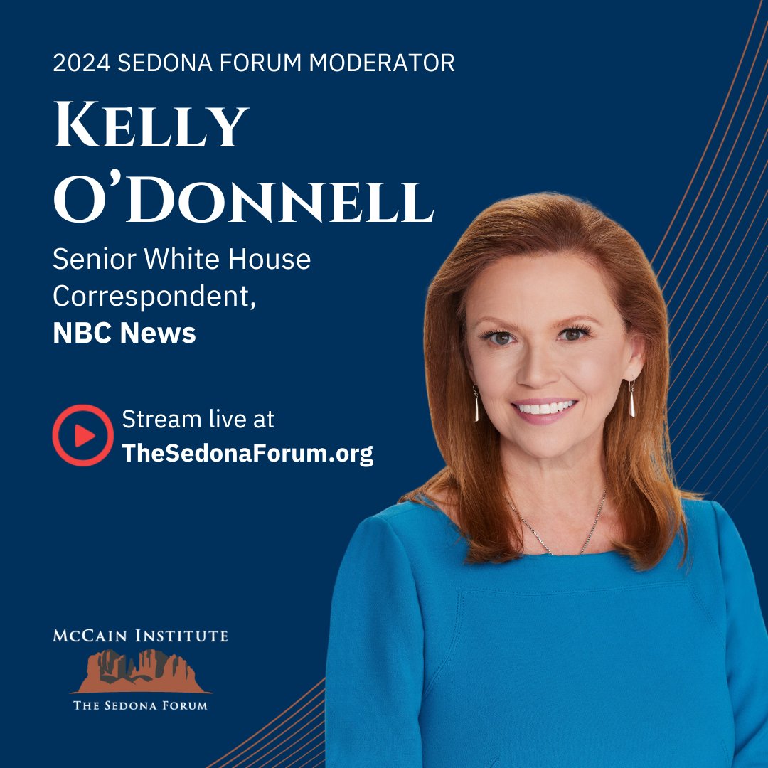 Get to know our media participants for the 2024 Sedona Forum—starting with @kellyo, senior white house correspondent for @nbcnews & 2023-2024 @whca president. O’Donnell will moderate the Sedona Forum panel “Analysis of U.S. Elections: 2024 & Beyond” with @realrickdavis &…