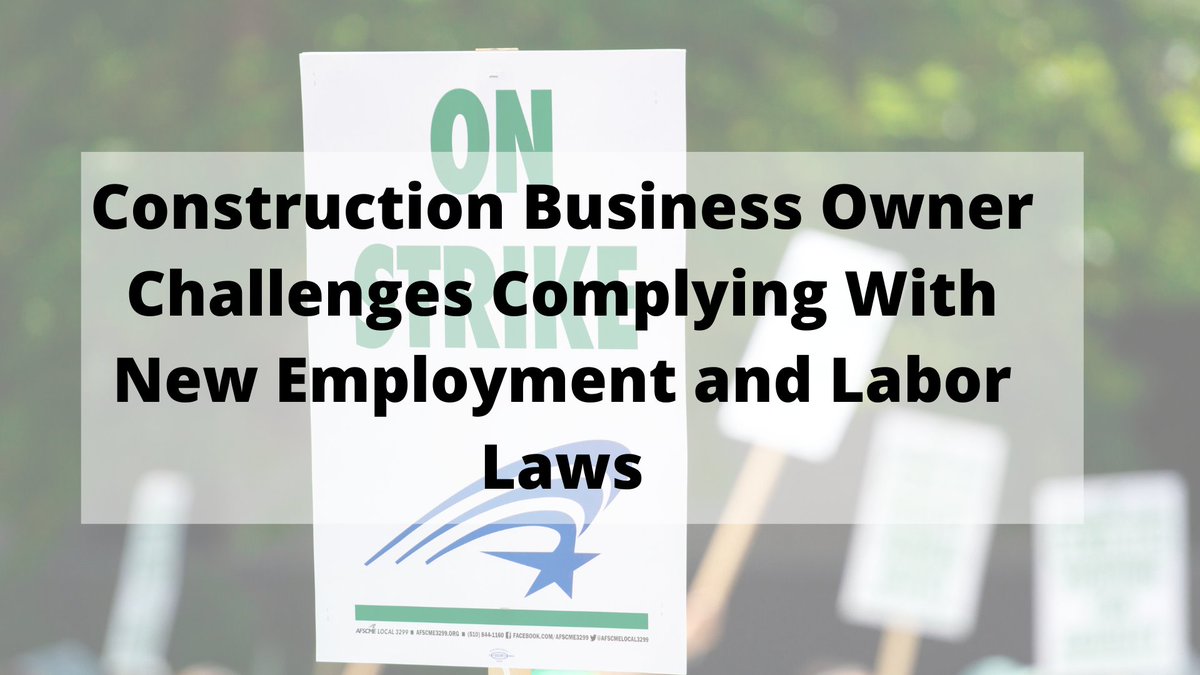 Many however are unaware they are also under increasing risks of liability in compliance with newly enacted requirements under New York Employment and Labor Laws. #employmentlaw #laborlaw #constructionlaw

liconstructionlaw.com/construction/c…