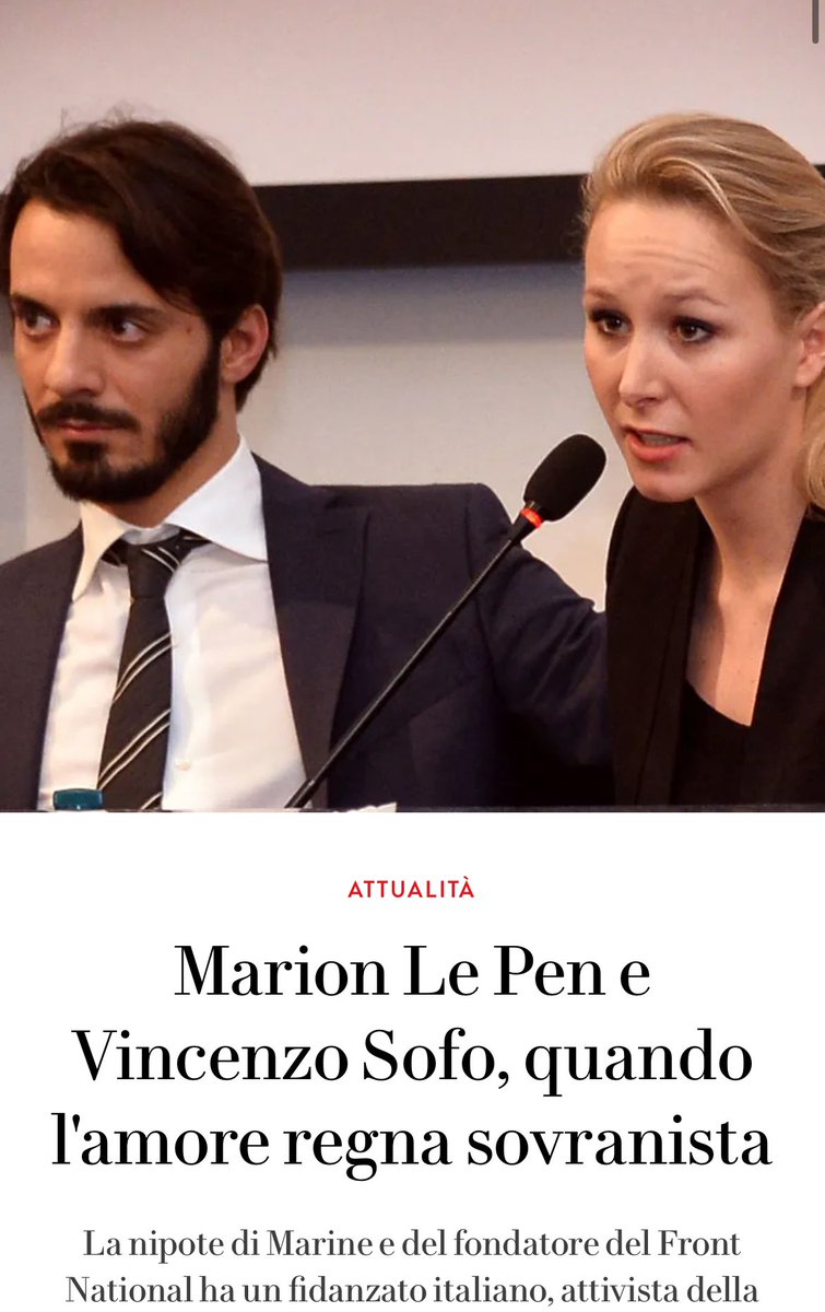 Per gli appassionati, candidato anche Vincenzo Sofo, l’ex leghista marito di Marion Maréchal (Le Pen)