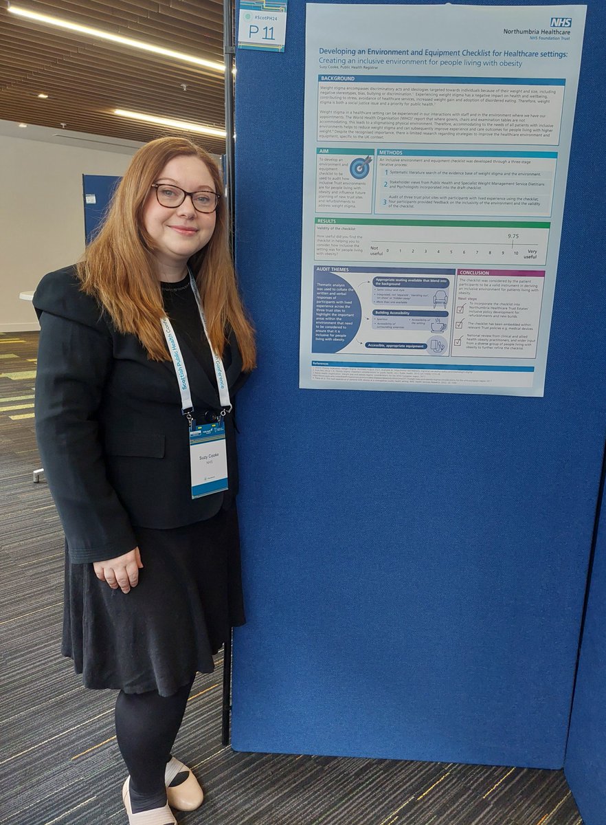 Great insights at #ScotPH24 today at the Inspiring Change conference. Pleased to be able to display a poster of the development of a weight stigma environment checklist - looking to ensure environments are inclusive for people living with obesity