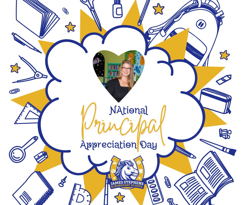 JSEMustangs's tweet image. Today is ##nationalprincipalappreciationday! This is an opportunity to recognize and thank our exceptional principal, Mrs. Fantasia. Thank you for your visionary leadership and tireless pursuit of success for each student.  💙🐴💛

#thankaprincipal #jsemustangs