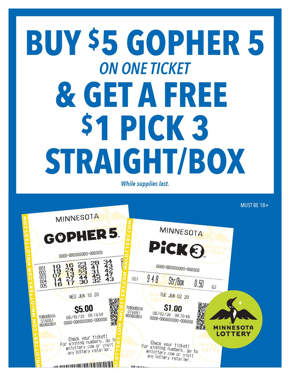 Want to add some extra play to your day? Head to your local @KwikTrip & get in on this BOGO - buy $5 of Gopher 5 & get a FREE $1 Pick 3 Straight/Box ticket 🤩 🔵 May 1st – May 14th, while supplies last bit.ly/3J7Ey8a
