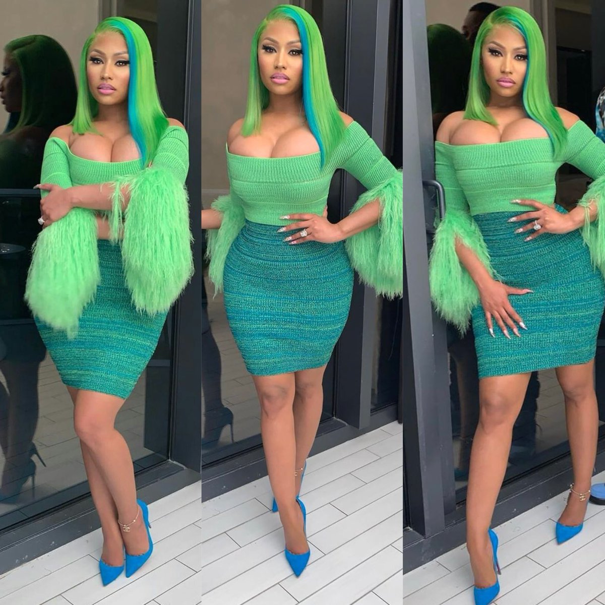 Nicki knew she chewed this look tf up