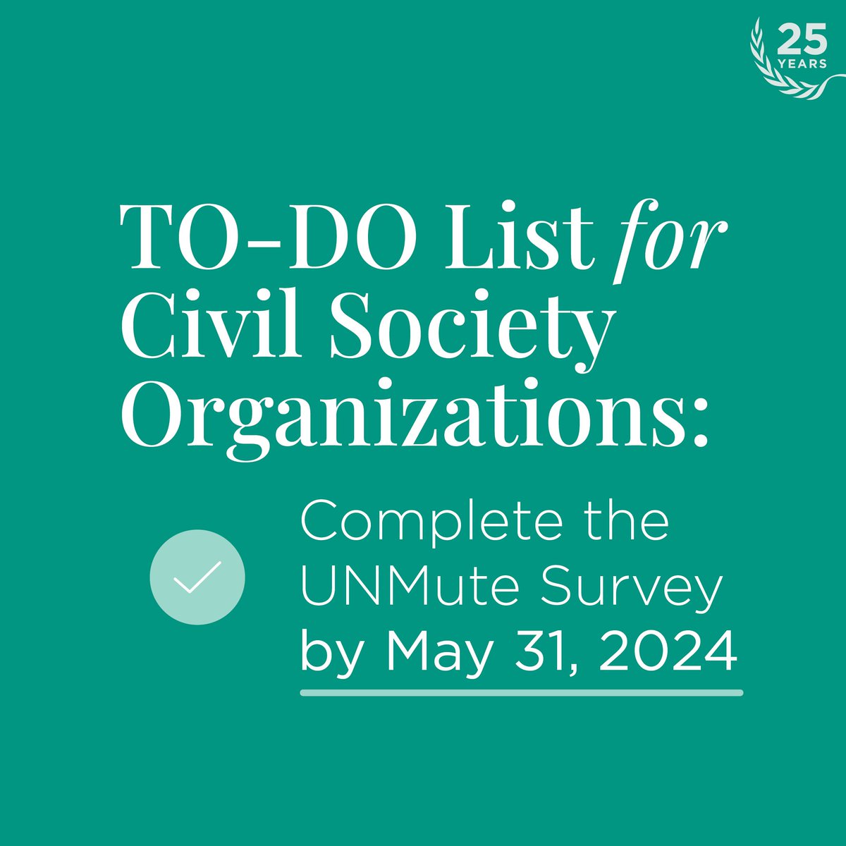 Calling all civil society organizations! We want your insights on strengthening meaningful participation at the UN. Respond by May 31: bit.ly/4bc1PSr