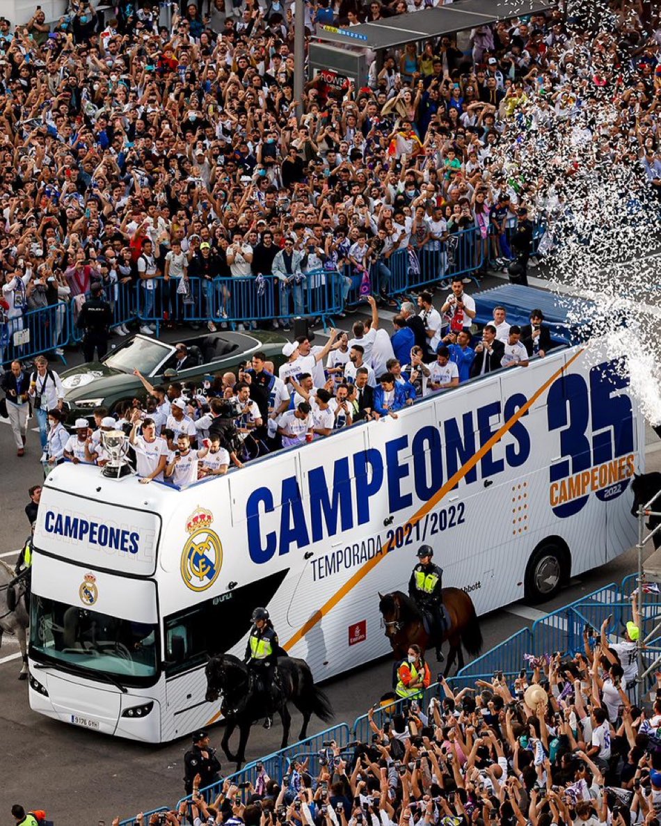🚨 Dikonfirmasi: Jika Real Madrid menang vs. Cádiz di Bernabéu akhir pekan ini, mereka akan menantikan hasil pertandingan antara Girona-Barça di stadion. Apabila Barça gagal menang, Real Madrid akan langsung menuju Cibeles untuk merayakan gelar juara LaLiga 2023/24. [📰 @marca]