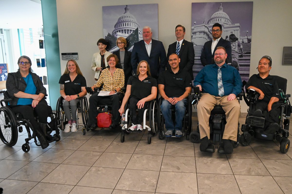 I met with disabled athletes at @Ability360, where they shared their frustrating personal stories with air travel—including damaged mobility devices, injuries and excessive airline fees. I'm working in Congress to make sure passengers with disabilities can fly with dignity.