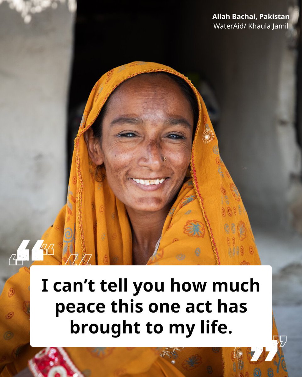 Toilets can bring life-changing benefits. Thanks to our supporters, we’ve installed a toilet for Allah Bachai, right by her house in Mithu Kolhi, Pakistan. It’s completely transformed her life and given her a sense of agency and independence. Donate now: brnw.ch/21wJmmh