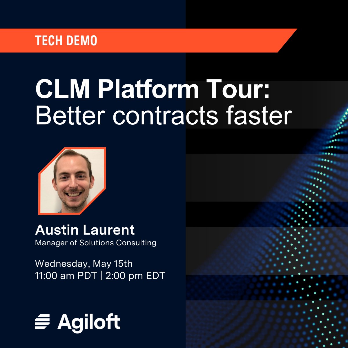 Short on time for a 1:1 #demo? Register for our quick 30-minute platform tour today! Join us May 15 to see how Agiloft #CLM irons out every single crease in your #contracting process – from proposal to expiration. Register today: hubs.li/Q02vcdf70