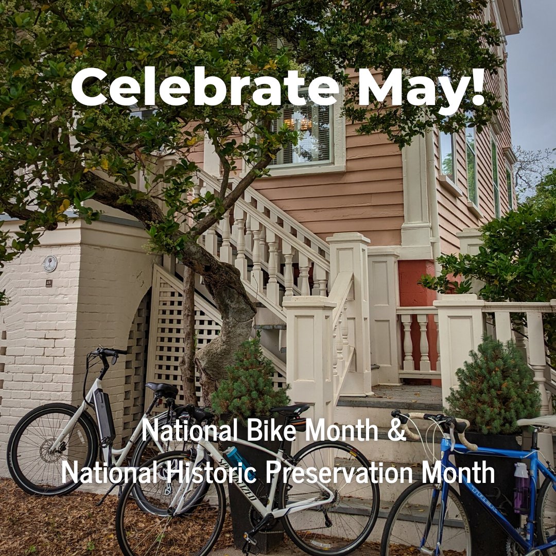 #DYK that each May we celebrate National Bike Month and National Historic Preservation Month? Find out how you can celebrate in May by checking out a calendar of events – both City- and community-sponsored – compiled by the Planning Division bit.ly/BikePresMonth