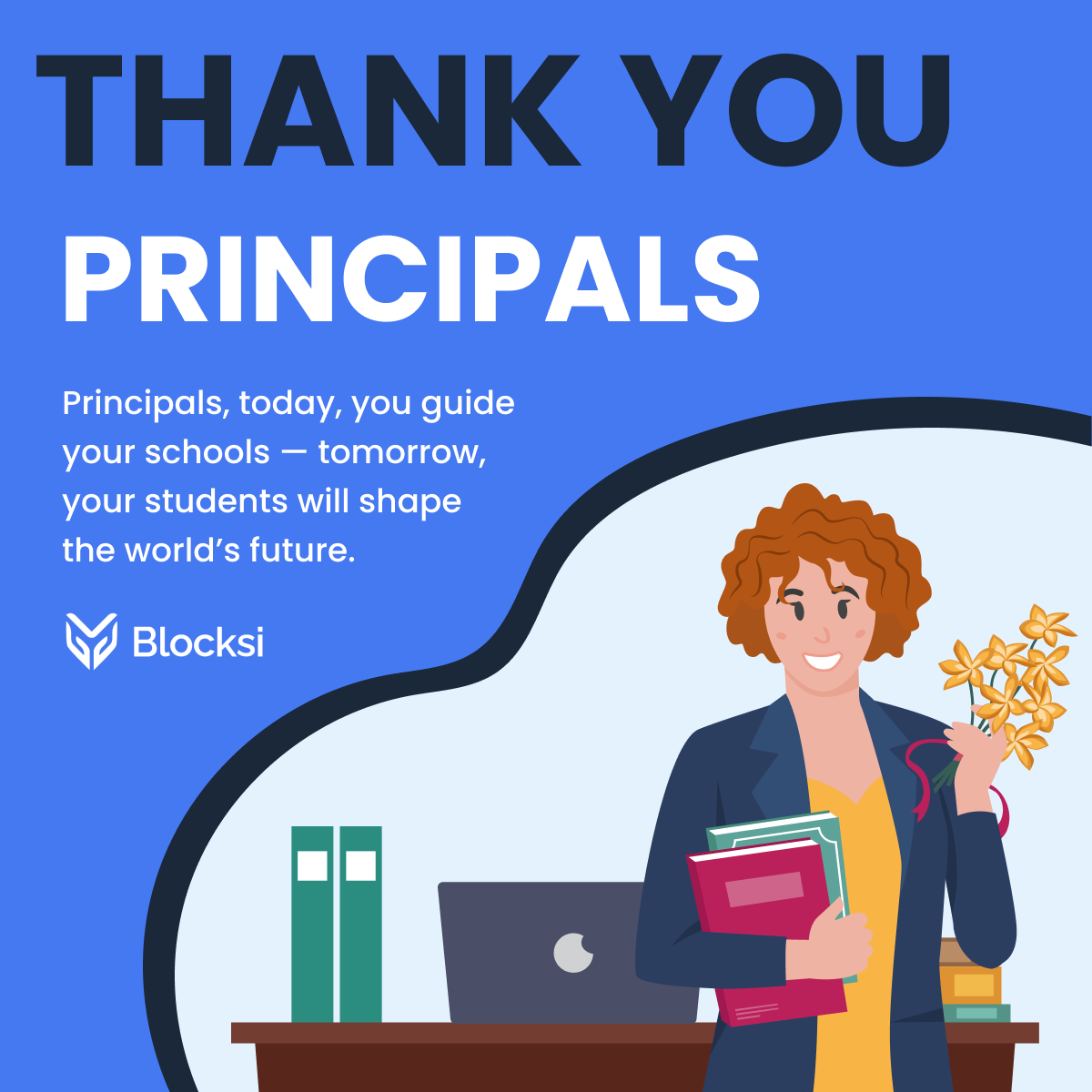 🥳 Happy School Principal Day! 🥳

Saluting the dedicated principals who guide our schools and inspire future leaders. 🧡

Your impact shapes the world of today and tomorrow. 🌎

#SchoolPrincipalDay #SchoolLeadership #SchoolLeader #SchoolPrincipal #Principal #K12 #Blocksi