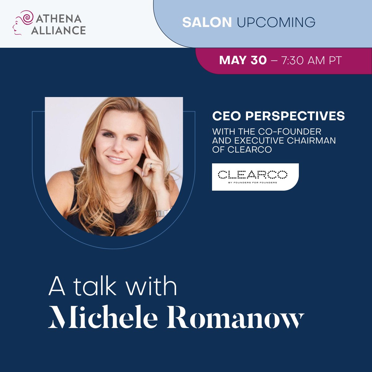 Please join us in May for a public #AthenaSalon⬇️This month, in addition to a discussion around rethinking retirement with @CocoBrown1020, we are thrilled to sit down with Sheri Bronstein of @BankofAmerica as part of our #CHROPerspectives Series and...👇