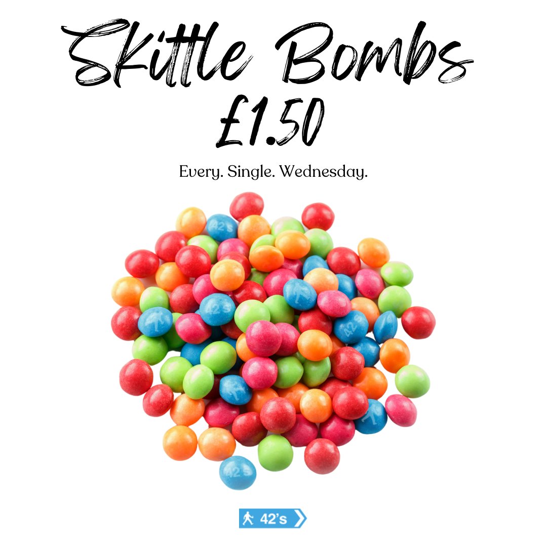 £1.50 SKITTLE BOMBS TONIGHT! Get your tickets via the link below 😎 fatsoma.com/e/bp6w1ca9/amp…