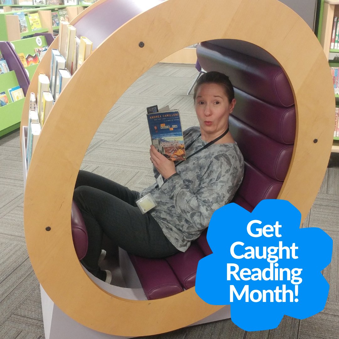 April is Get Caught Reading Month! 🌟📚There's no better time to immerse yourself in a good book and get lost in its pages. Heather was caught reading 'The Mud Pyramid' by Andrea Camilleri. 

welland.niagaraevergreen.ca/eg/opac/result…

#GetCaughtReading #BookLovers #ReadingMonth