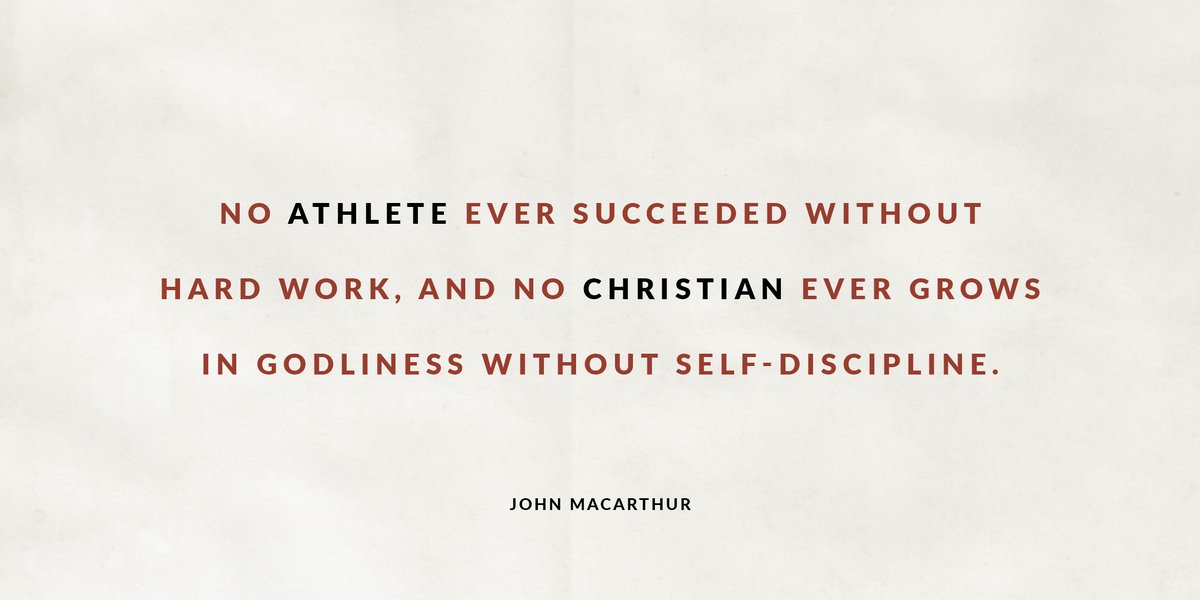 No athlete ever succeeded without hard work, and no Christian ever grows in godliness without self-discipline. To read today's blog, visit linktr.ee/gracetoyou