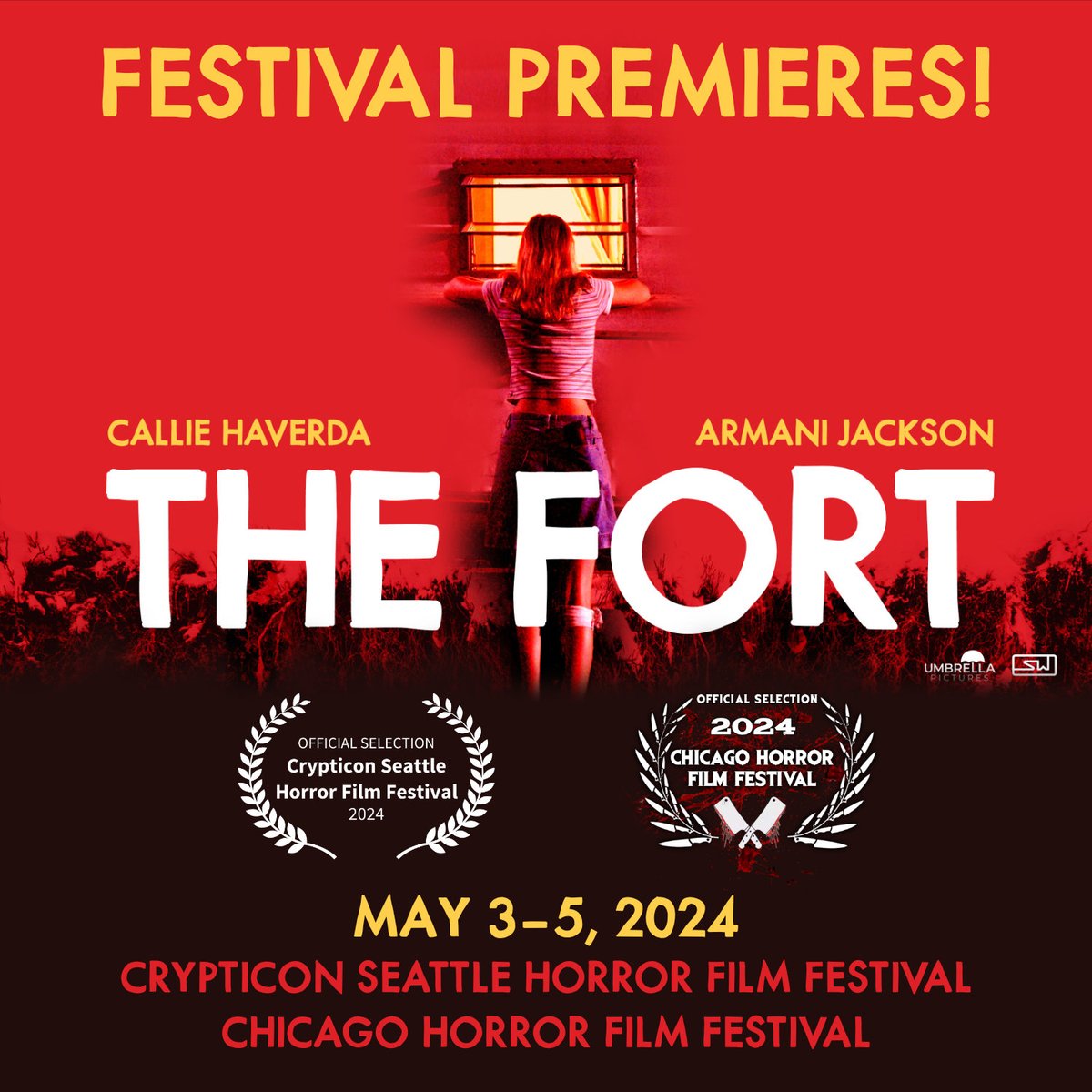 'The Fort' short film premieres this weekend on Saturday, May 4th at two festivals simultaneously!

The Chicago festival has three screens available. One that sits 25, one 55, and one with 126 seat capacity... they put 'The Fort' on the largest screen with 126 seats! How cool!