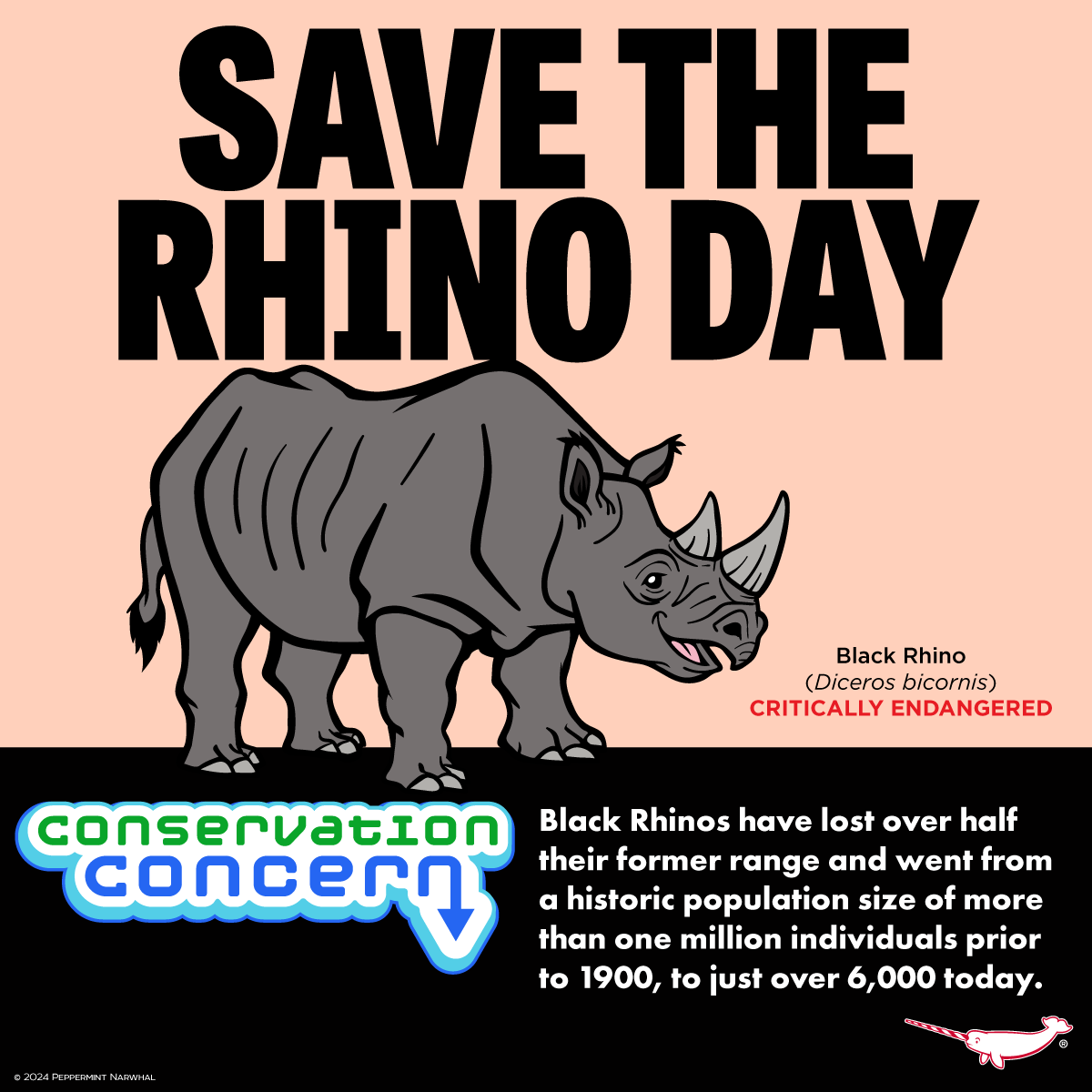 #SaveTheRhinoDay #ConservationConcern #BlackRhino #Rhino Merch: peppermintnarwhal.com/s/search?q=rhi… ...more cool animal merch Shop #PeppermintNarwhal: peppermintnarwhal.com Int'l Shoppers visit our store on Etsy: etsy.com/shop/Peppermin… #SaveTheRhino