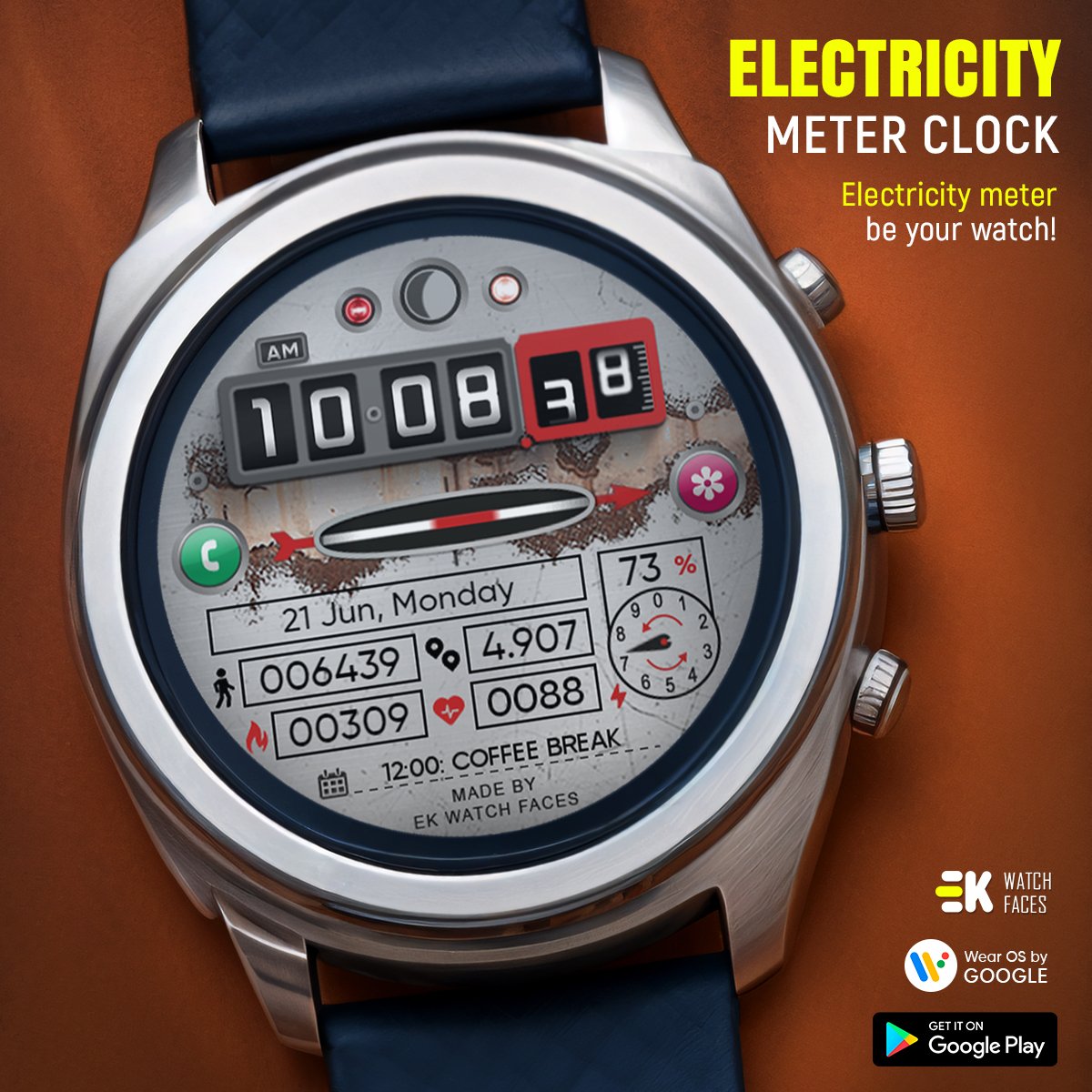 Electricity meter be your watch!⌚

Wear OS: play.google.com/store/apps/det…
Tizen: galaxy.store/electme
Others: play.google.com/store/apps/dev…

#ticwatch #wearosface #watchfaces #wearosbygoogle #galaxywatch4 #galaxywatch5 #galaxywatch6 #androidwear #googleplay #suunto7 #casiowsd #fossilwear