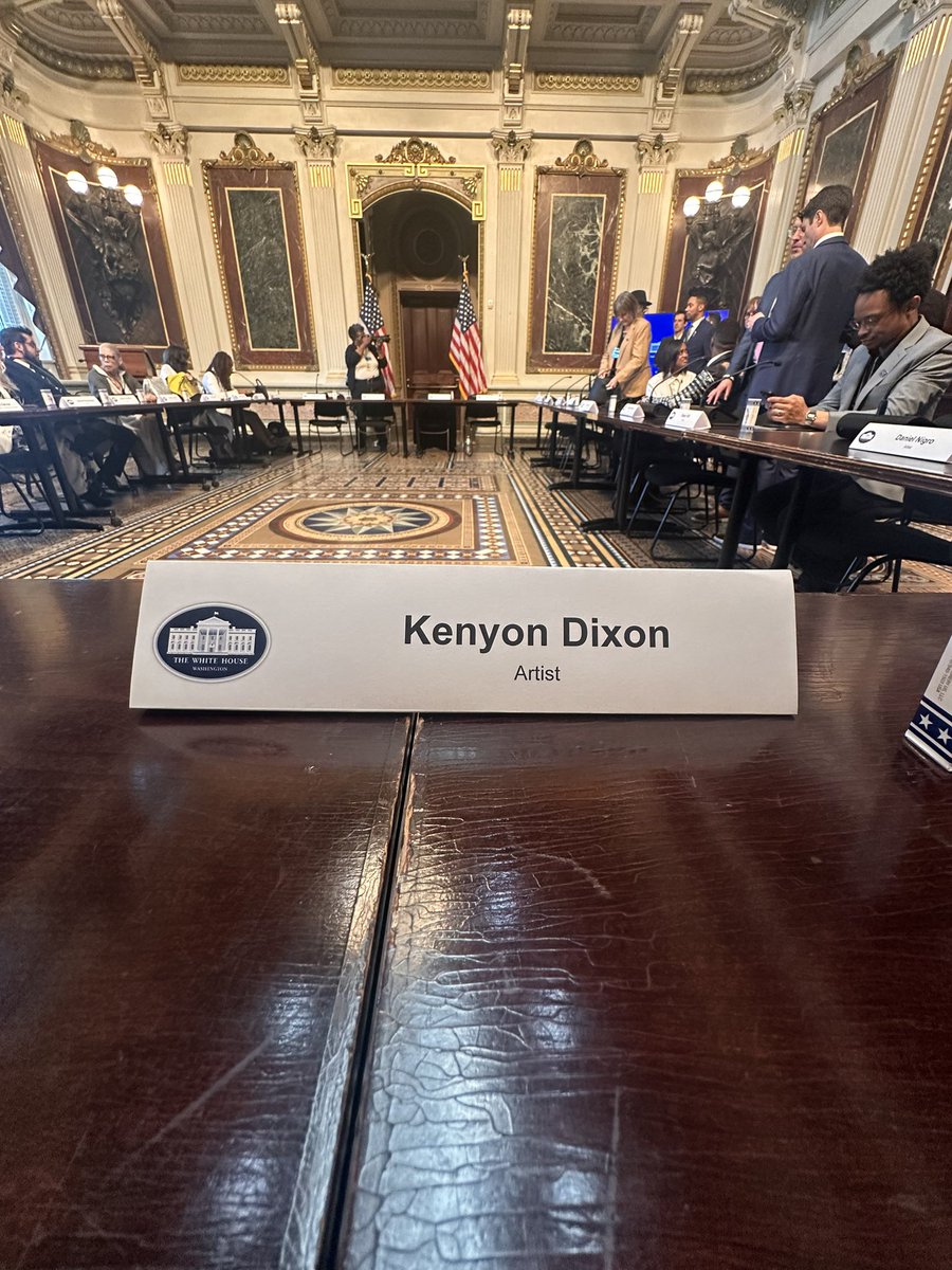 Sitting at a table, in a seat with my name on it, at The White House from MY perspective, to talk about how these laws effect R&B and Independent Artists. Very different feeling 

#GRAMMYsOnTheHill