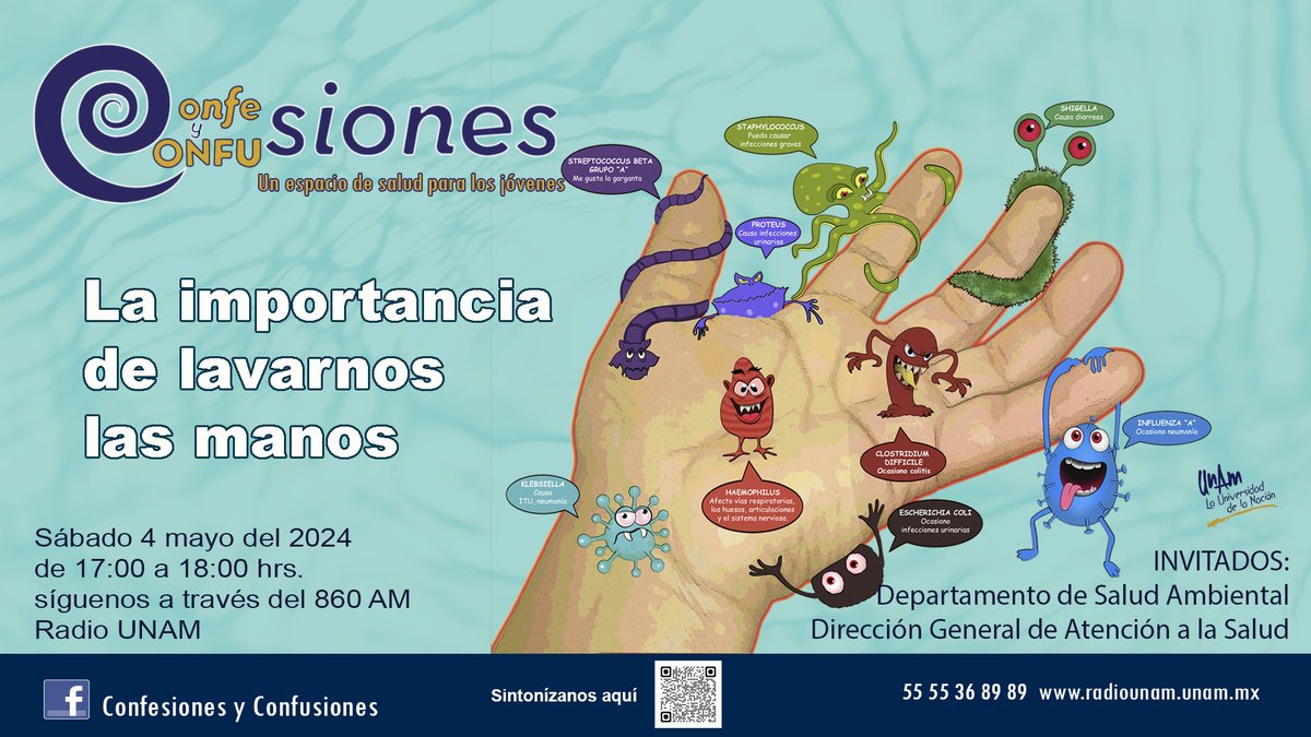 #sabadosdeconfesionesyconfusiones #lavadodemanos 860 AM @RadioUNAM radio.unam.mx