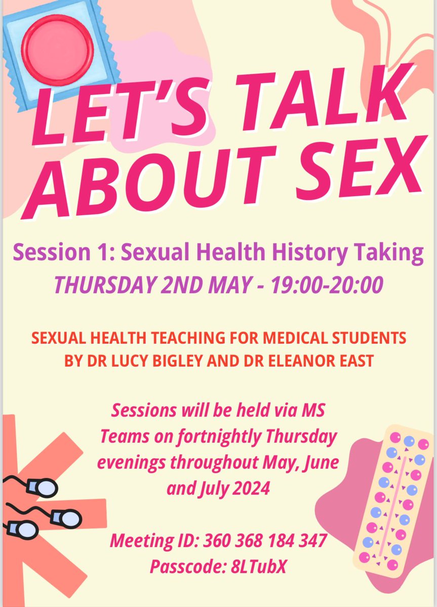 Calling all medical students! Check out this great teaching programme, starting tomorrow, all about sexual health! #loveGUM