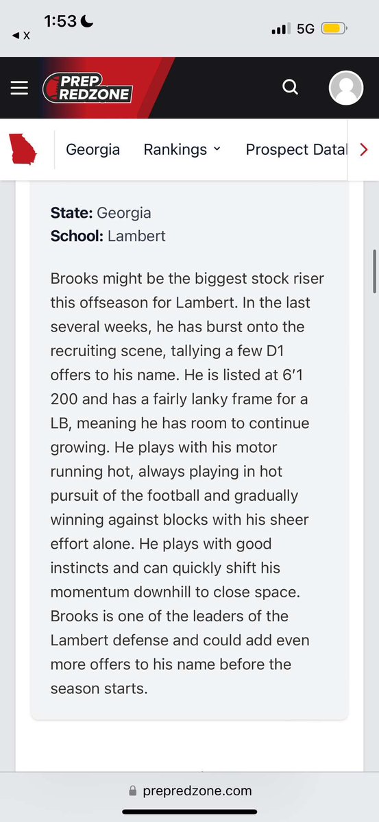 Thank you @CJacksonPRZ from @PrepRedzoneGA for the shout out! @LambertFtBall @RecruitLambert @mtbeach29 @NEGARecruits @ExpoRecruits