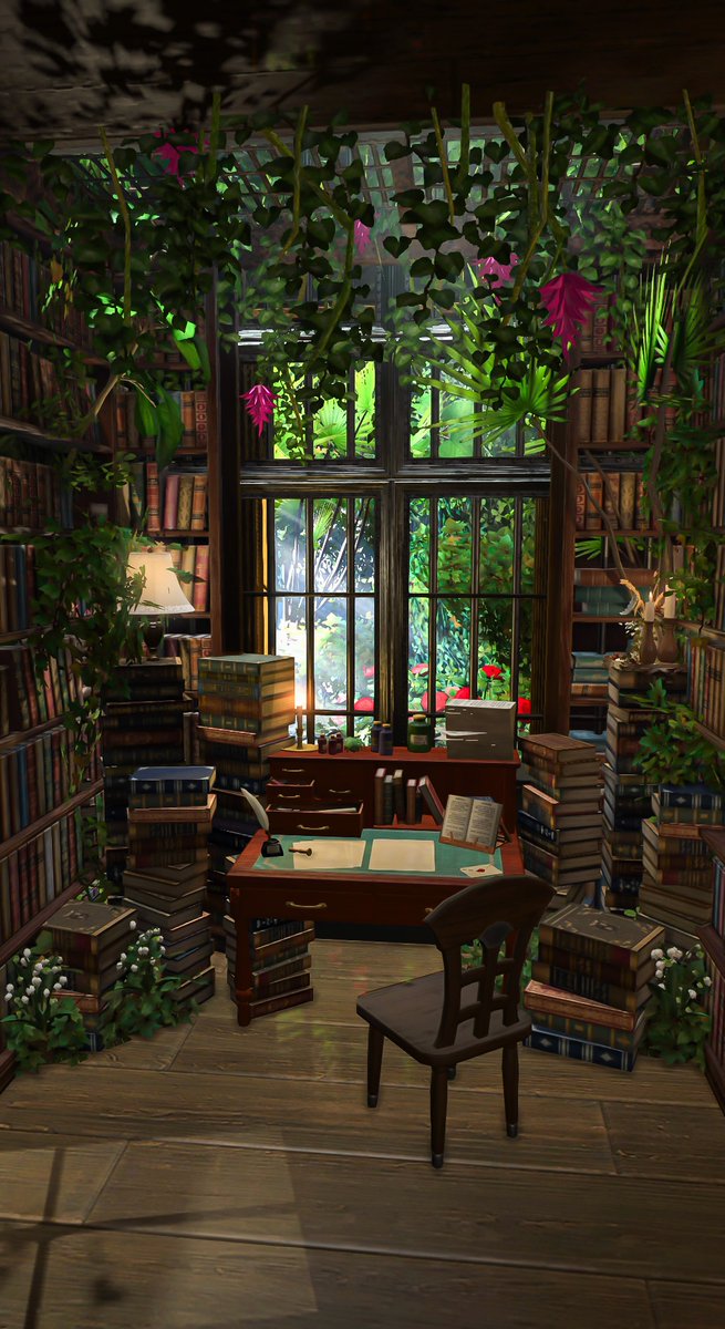 #FF14わたモデ2024_発表
#FF14わたモデ2024
#FF14ハウジング
『植物が溢れた図書部屋』
以前作った図書部屋を新しくまた作りました
植物✕本の最強コンビ📚🪴
窓の外の景色も奥行きをとってみました
日差したっぷりの時間帯が幻想的で綺麗です
(代行はしていません）
                  🏷#KH_housing