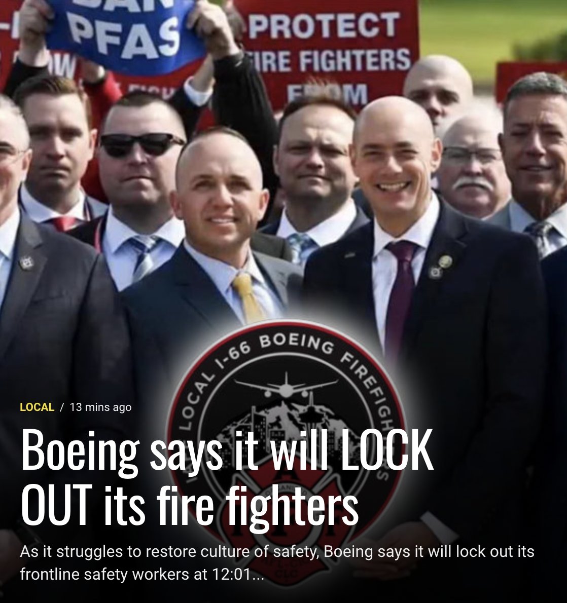 Shame on @Boeing, publicly claiming to value safety while privately threatening to lock out FIRE FIGHTERS. Onsite fire fighters save Boeing billions. Boeing has money for million $$$ exec salaries, but no money for fair wages for workers? We call BS. thestand.org/2024/05/boeing…