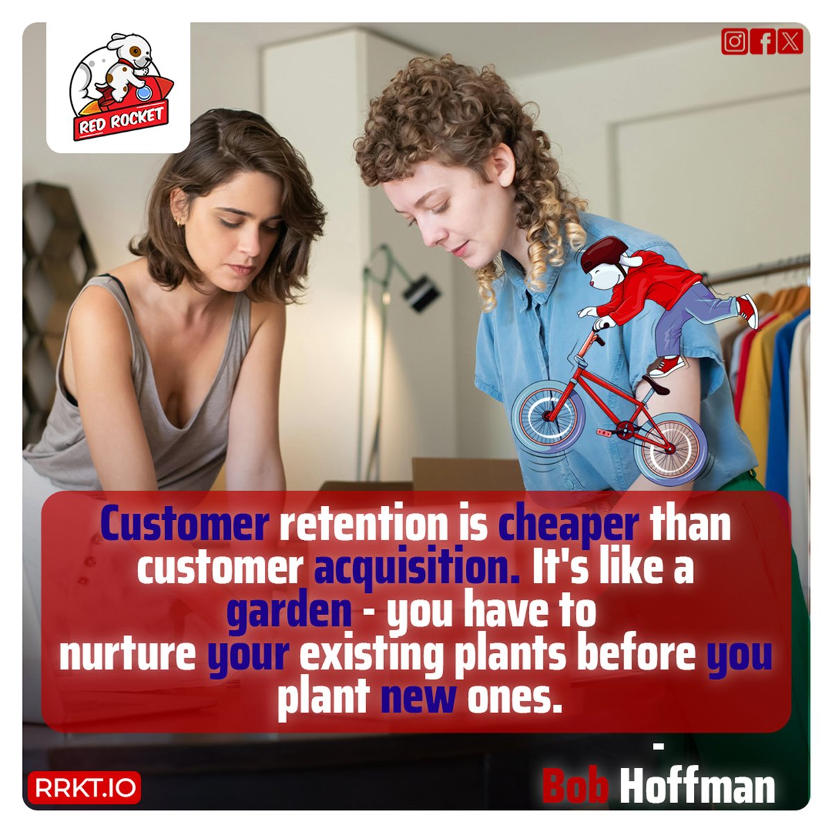 Customer retention is cheaper than customer acquisition. It's like a garden - you have to nurture your existing plants before you plant new ones. - Bob Hoffman
.
Visit our website 👉rrkt.io
.
#websitetraffic #trafficgeneration #seotraffic #socialmediatraffic