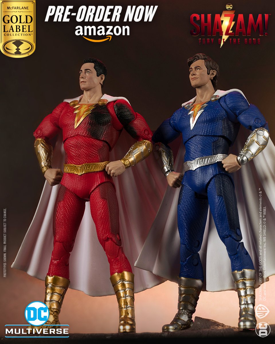 Shazam™ & Freddy Freeman™ Gold Label 2pk is available for pre-order NOW exclusively at Amazon! ➡️ bit.ly/ShazamFreddyGL… 7' scale figures include 6 interchangeable hands, wizard's staff, Mr. Mind slug, 2 collectible art cards and base. #McFarlaneToys #DCMultiverse #Shazam