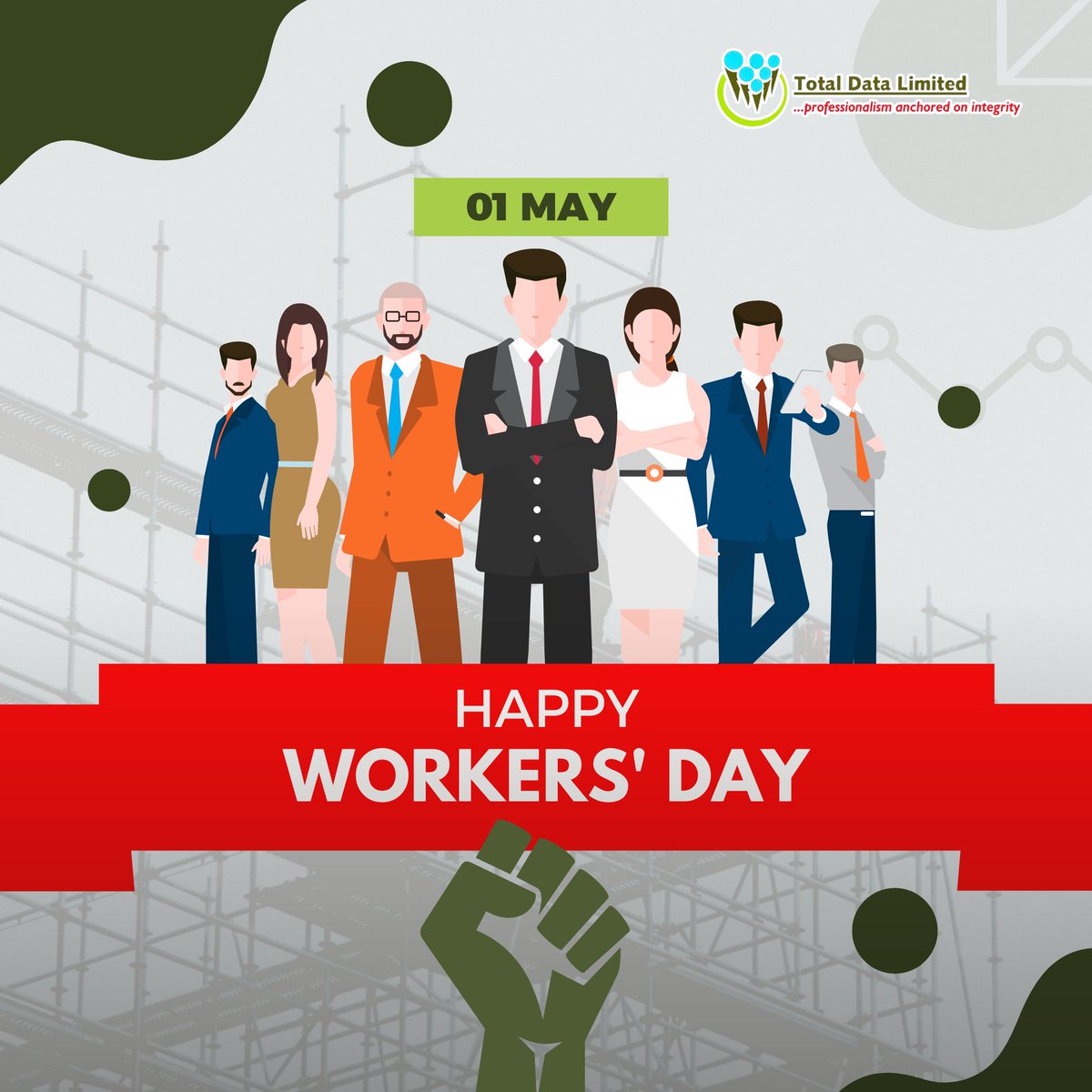 Happy Workers Day to all Workers. 💼

#labourday #workersday #InternationalWorkersDay 
#totaldatalimited #TDL360 #OURTDL 
#Outsourcing #HRServices