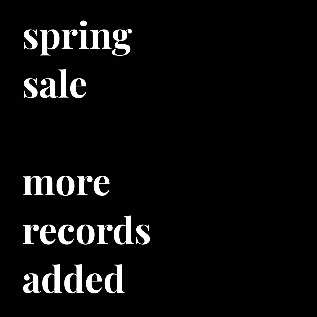 more records added! vinilo spring sale