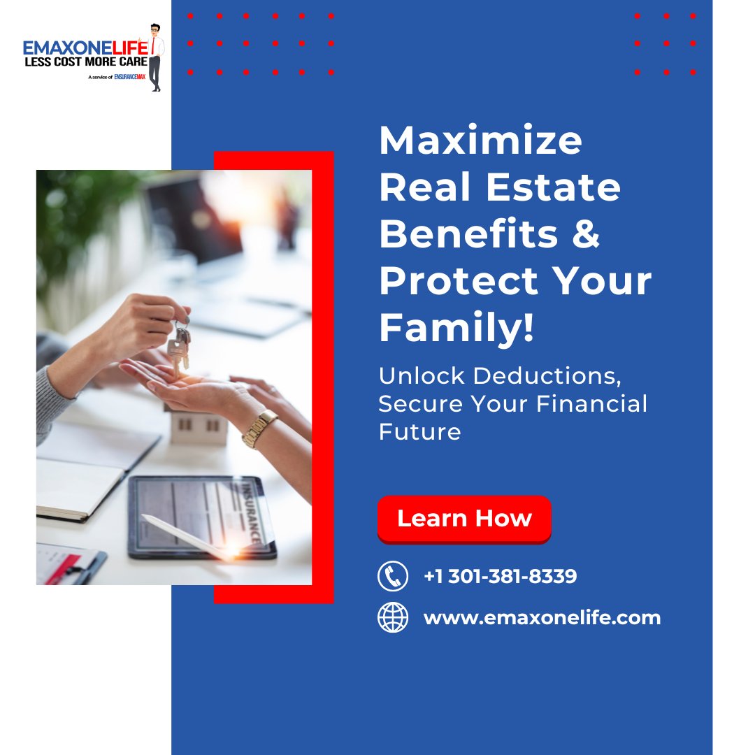Secure your financial future by maximizing these benefits and protecting your loved ones with life insurance. 

Visit us today to learn how at emaxonelife.com 

#emaxonelife #financialplanning
#financialsuccess #business #businesspartner #realestate #tax
