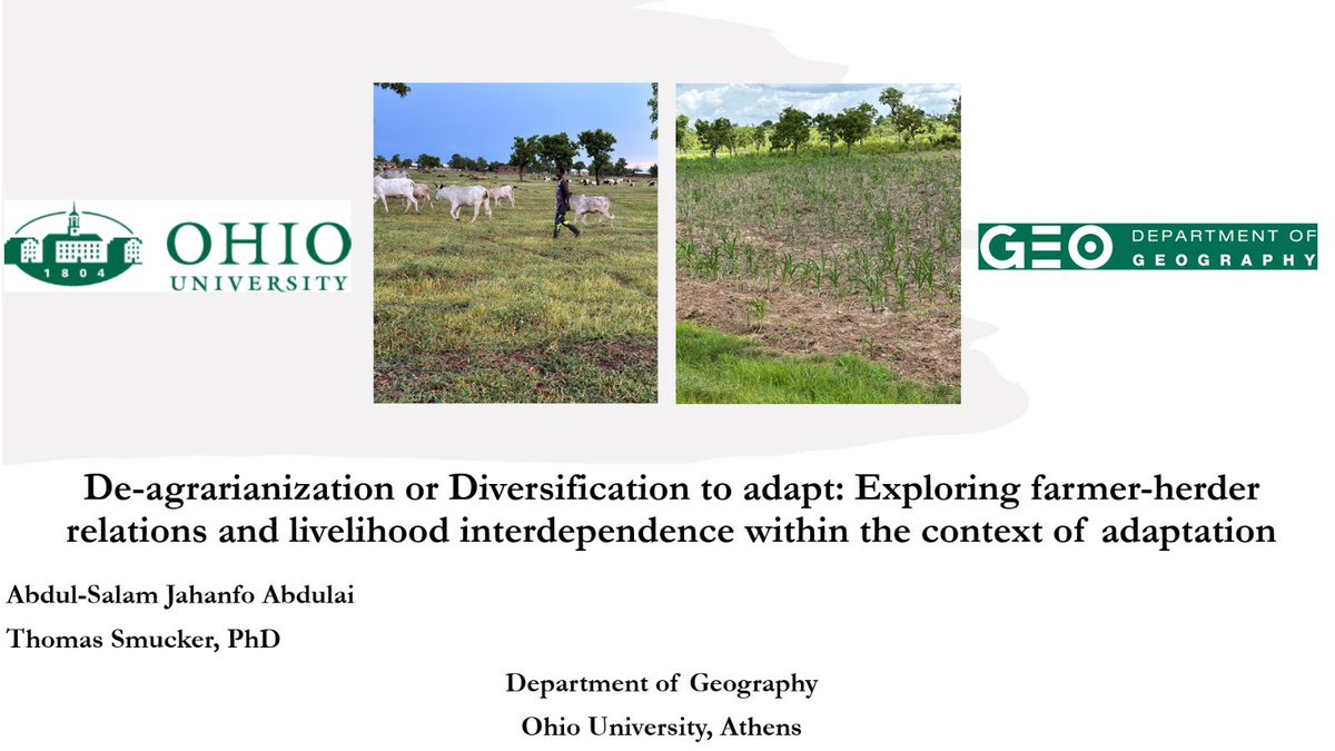 Excited to share that I presented at this year’s @theAAG annual meeting in Honolulu! My paper delved into the complexities of farmer-herder relations in Africa amidst climate change. Huge thanks to Professor @EAclimadapt for his invaluable support! 🌍📚 #AcademicJourney