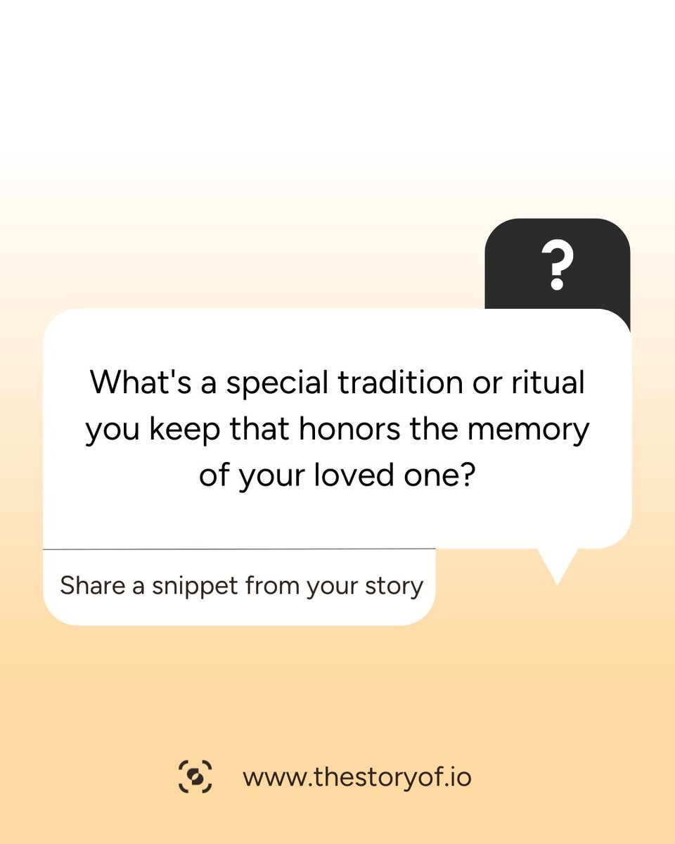 Every tradition is a tale, every ritual a remembrance. What's that unique practice of yours that bestows homage to your loved one?

#TheStoryOf #CherishedMoments #DigitalLegacy #PreserveYourStory