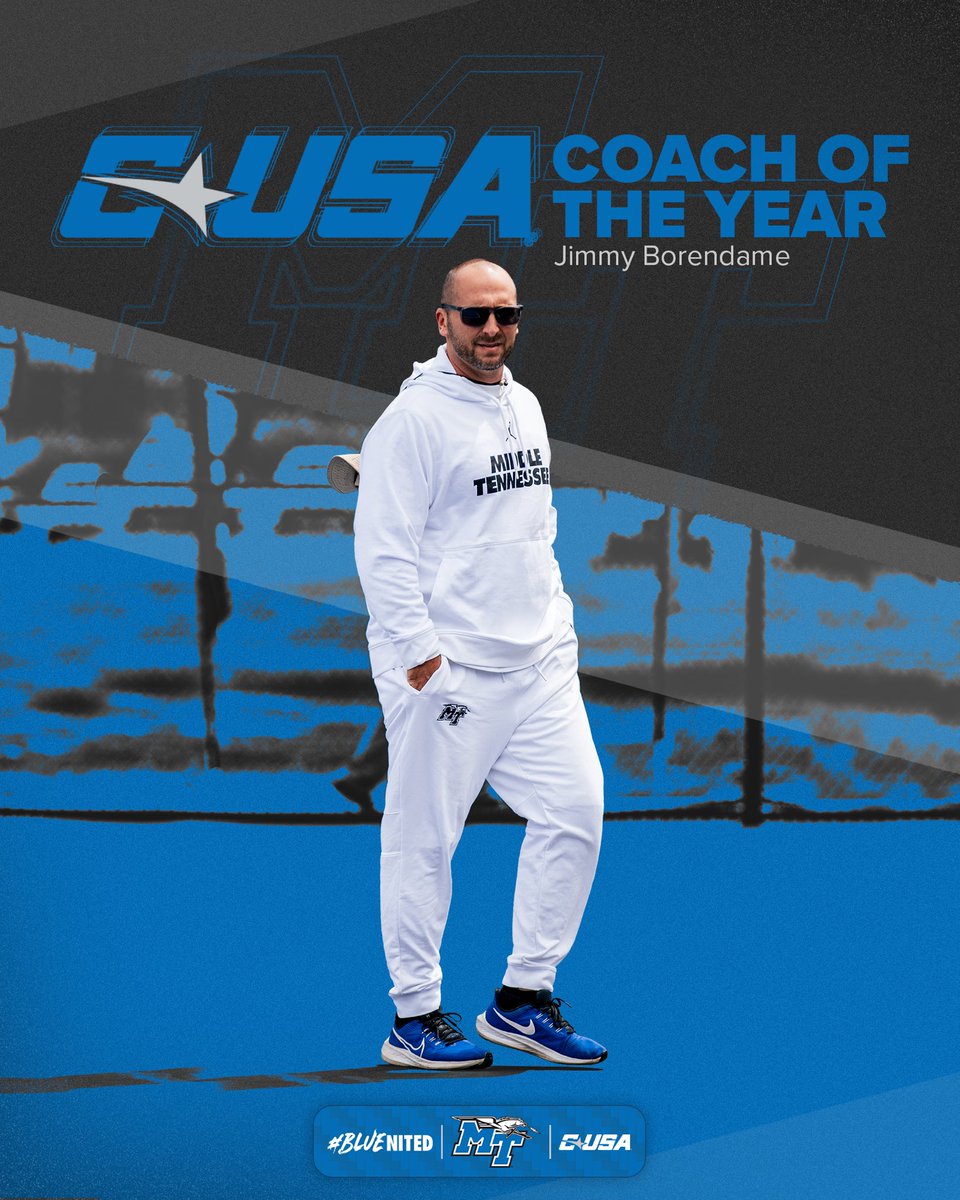 .@ConferenceUSA Coach of Year for @CoachJimmyB! 😎

#BLUEnited