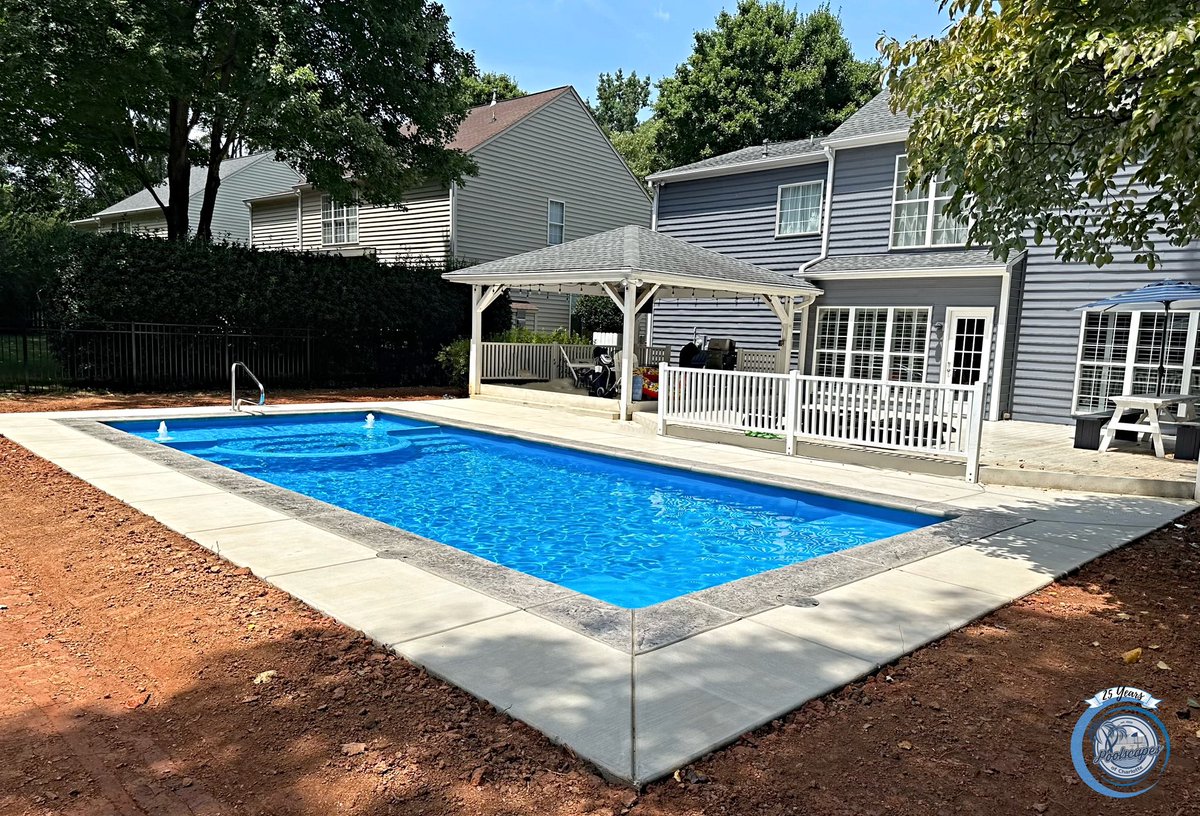 The Caesar’s Palace Beach model is the perfect hybrid of some of our #pooldesign features. This model has a built-in spa and a #tanningledge. The tanning ledge steps gradually to the shallow end of the #pool.