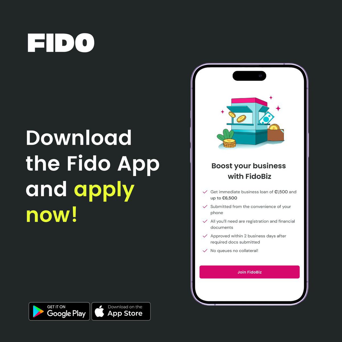 Betpreneurs should look sharp and get loans from @fidocredit Register here bit.ly/3Q1omsn #FidoBizIsComing