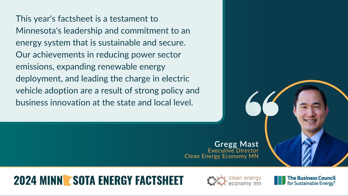 💡Expert insights: @GreggMast shares why our annual Minnesota Energy Factsheet is important — and how it informs policymakers to bring nuanced and actionable legislation to achieve #CleanEnergy outcomes.