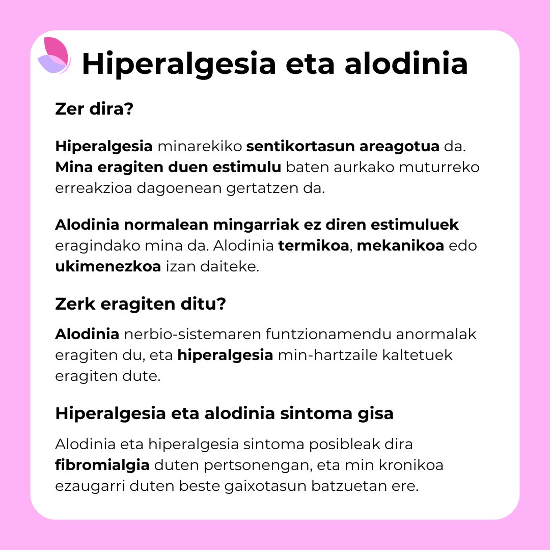 📝¿Sabías lo que es la hiperalgesia? ¿Y la alodinia?📝

📝Ba al zenekien zer den hiperalgesia? Eta alodinia?📝

#ssc #fm #sfc #sqm #ehs