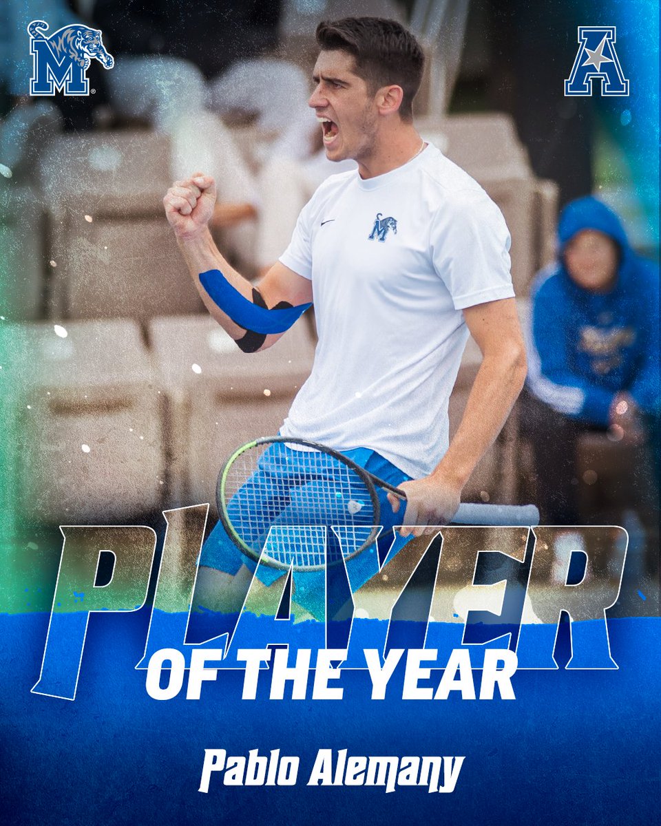 ⭐️ 𝙋𝙇𝘼𝙔𝙀𝙍 𝙊𝙁 𝙏𝙃𝙀 𝙔𝙀𝘼𝙍 ⭐️ Junior Pablo Alemany becomes our 𝗙𝗜𝗥𝗦𝗧 @American_Conf Player of the Year in program history! #GoTigersGo