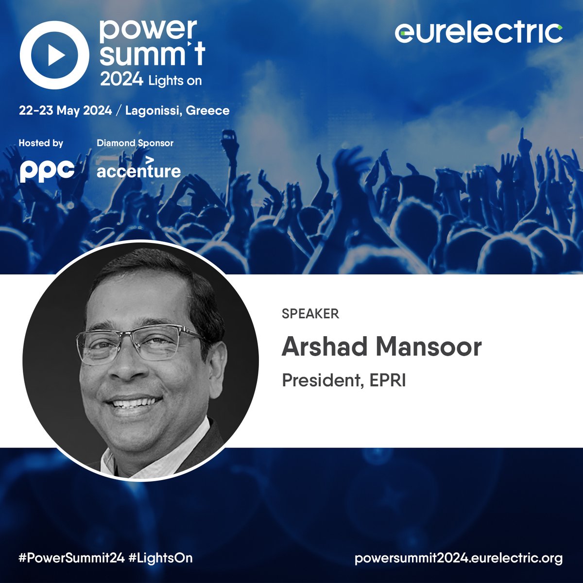 EPRI President and CEO Arshad Mansoor will be speaking at #PowerSummit24 with @Eurelectric, May 22-23. Discussions will cover topics such as #electrification, #energysecurity, and the journey towards #decarbonization. You can register for the Summit now: ow.ly/oRo950RsyUH