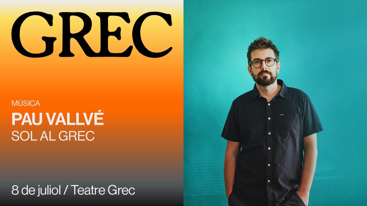 🎶 @PauVallve porta aquest #GrecFestival un concert únic, molt personal i desenfadat, on recrearà el seu estudi a l’escenari i mostrarà com fa les seves cançons.