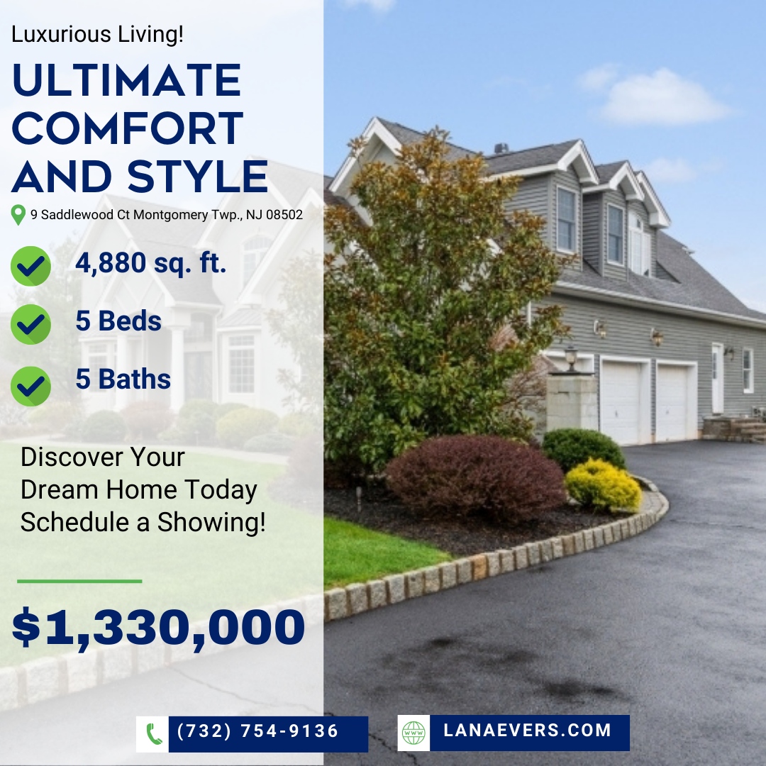 Experience tranquility at this exquisite cul-de-sac home boasting bucolic views and a chef's kitchen with top-of-the-line amenities.

Learn More: 
lanaevers.com/listing/NJ/Mon…

#LanaEvers #ColdwellBanker #realtor #realestateagent #homebuying #newjerseyrealestate #centraljersey