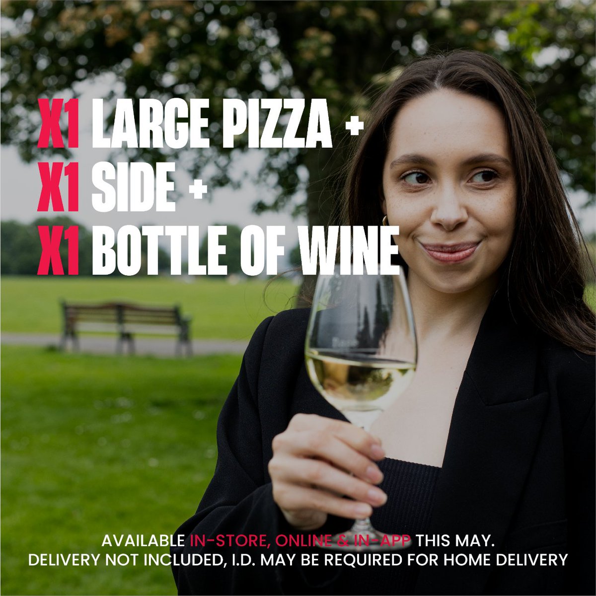basewfp's tweet image. May means wining &amp;amp; dining in the sun (we hope 🫣🤞). Step up your picnic game with our Wine &amp;amp; Dine offer 🍷🫶🍕 1 x large pizza, 1 x side &amp;amp; 1 x bottle of wine for €35 🙌

#basewfp #basepizza  #wineanddine #wine #pizzalover