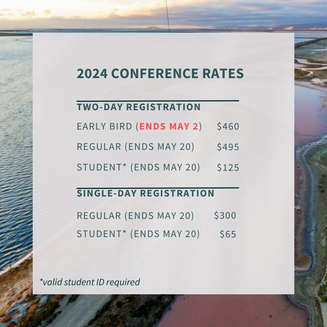 🦅 Last chance to swoop in on Early Bird prices for the State of the Estuary Conference! Early Bird registration ends on May 2nd.